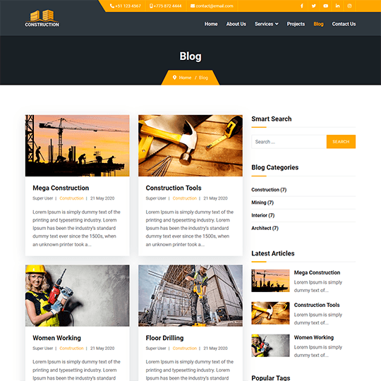 Blog construction